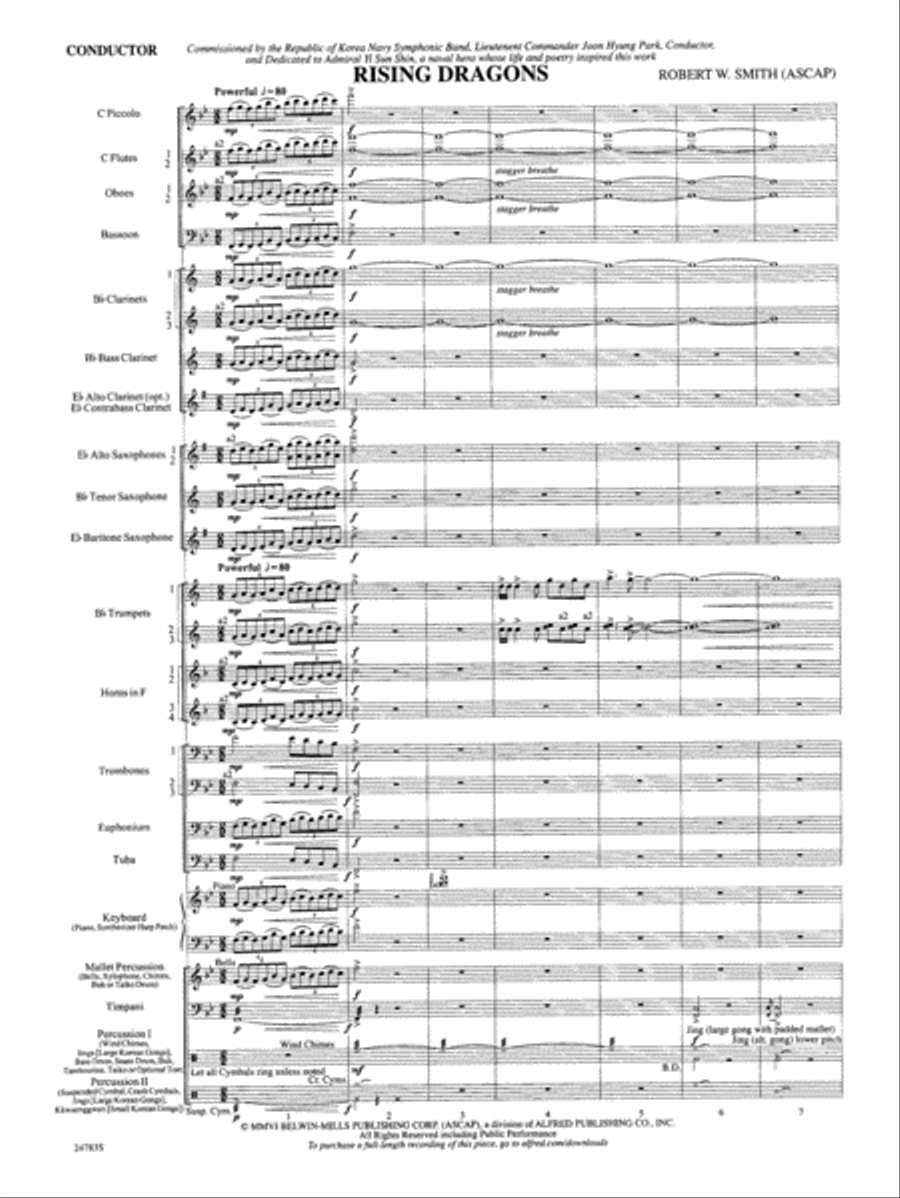 Rising Dragons: Score Concert Band scores gallery preview page 3