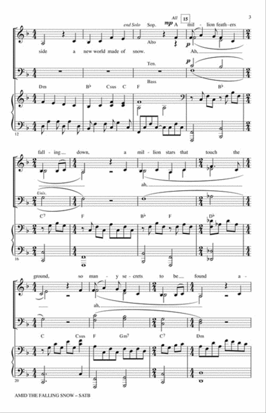 Amid the Falling Snow Amid the Falling Snow 4-Part scores gallery preview page 3