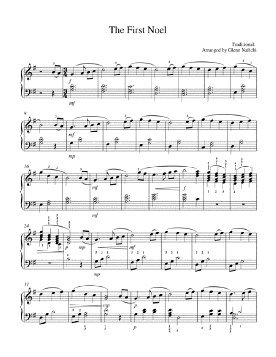 The First Noel Piano Solo scores gallery preview page 2