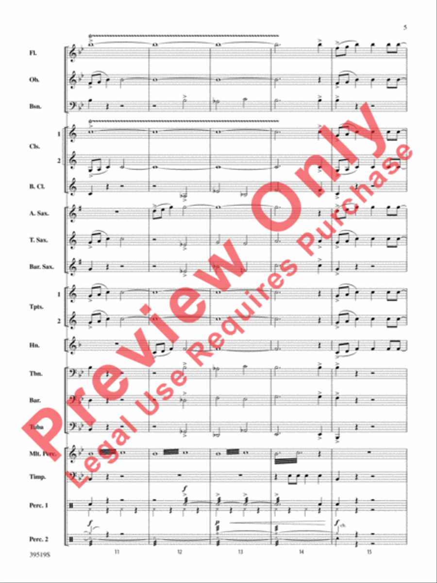 Zydeco Cajun Crawdad Dance Concert Band scores gallery preview page 6