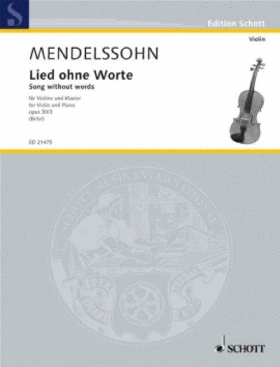 Song Without Words Op. 30/3 Violin Solo scores gallery preview page 1