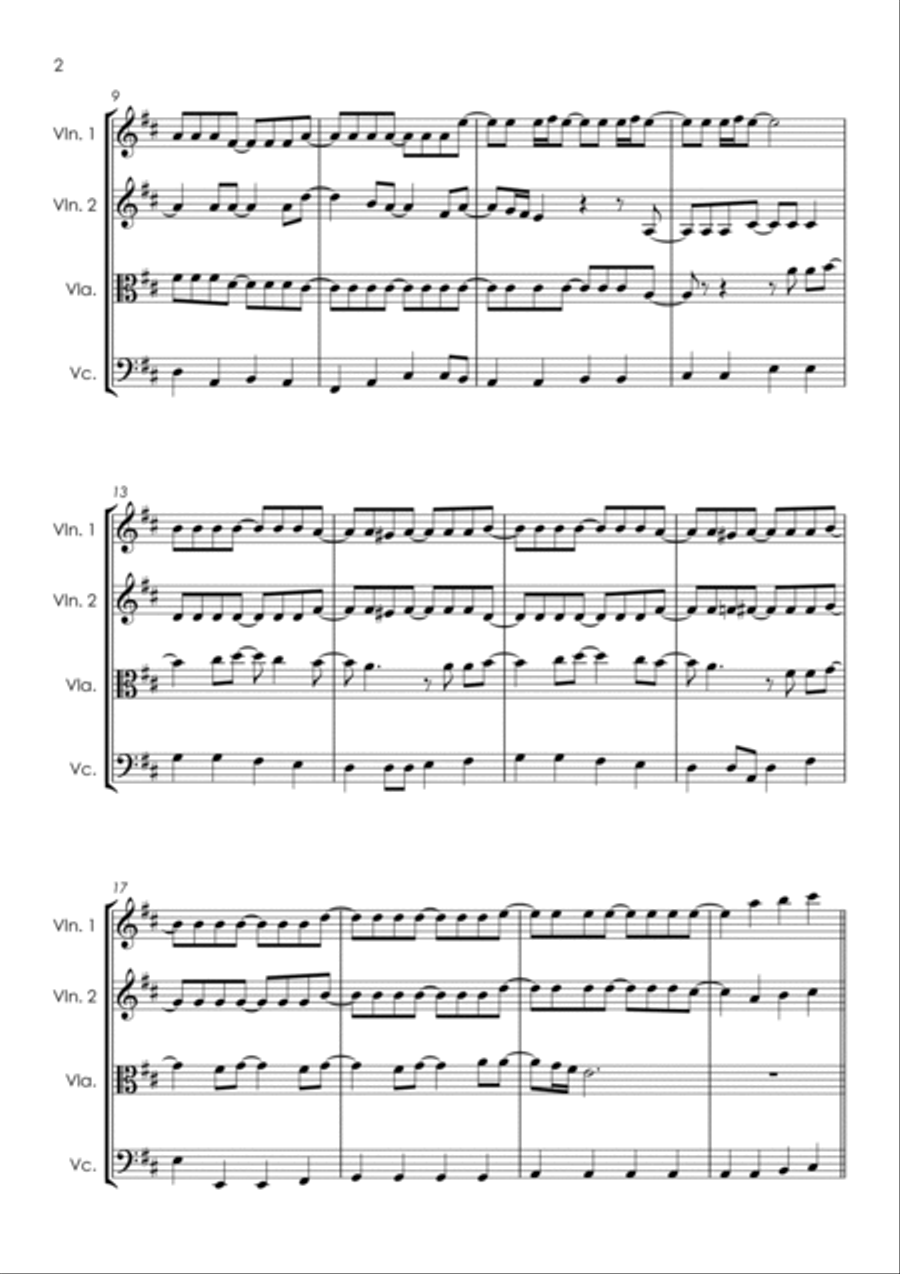 Merry Xmas Everybody Merry Xmas Everybody String Quartet scores gallery preview page 4