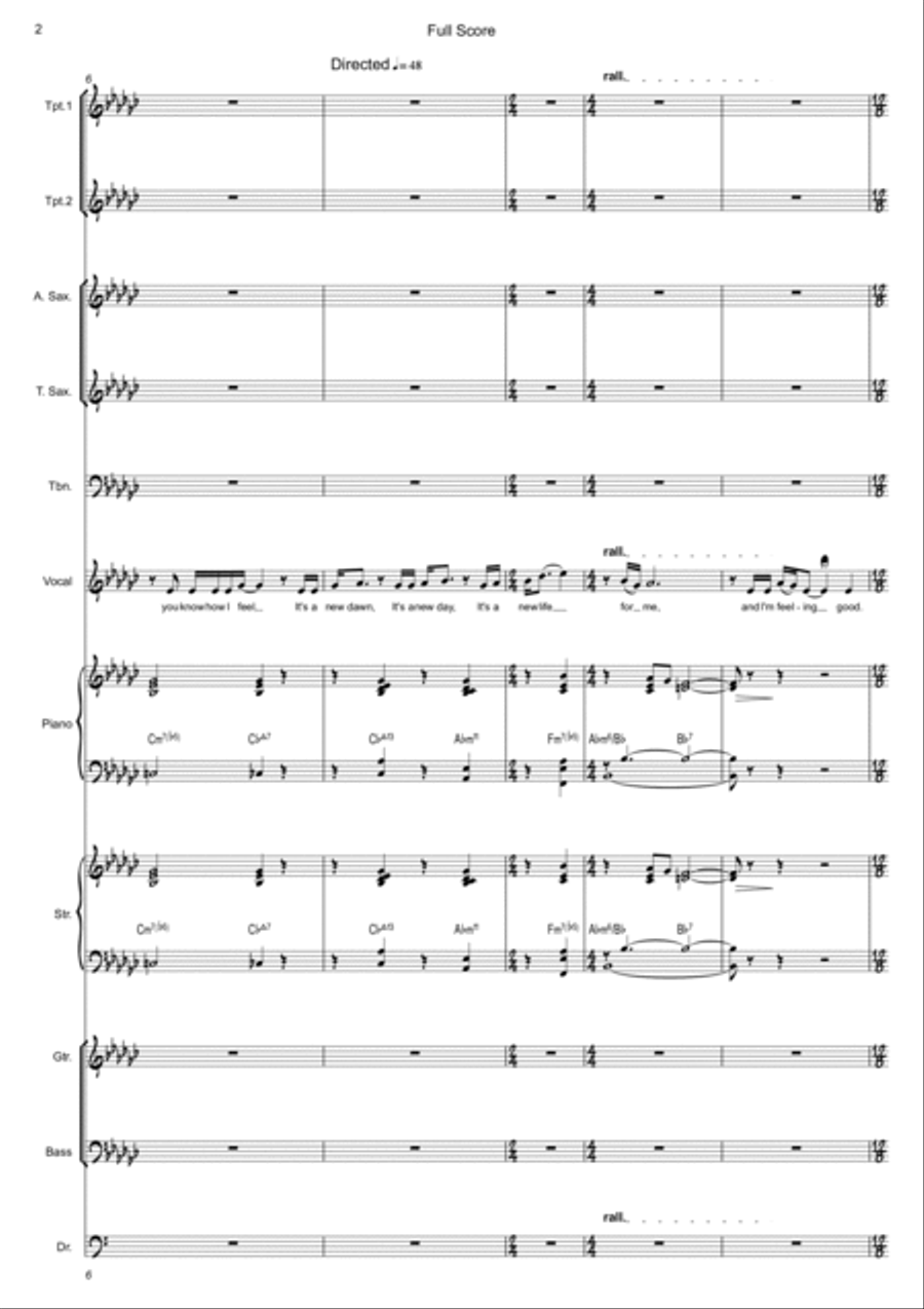 Feeling Good Feeling Good Jazz Ensemble scores gallery preview page 2
