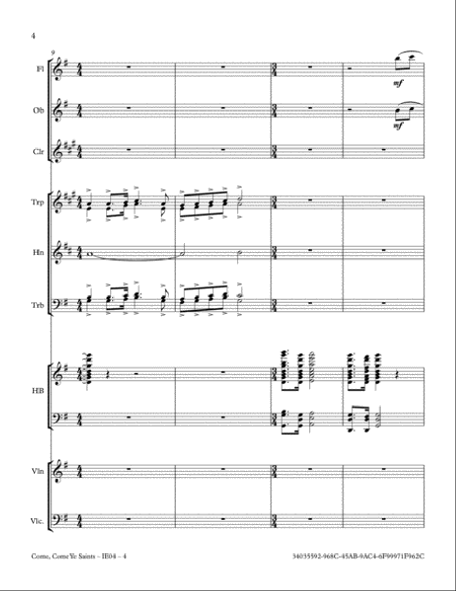 Come, Come Ye Saints Come, Come Ye Saints Full Orchestra scores gallery preview page 4