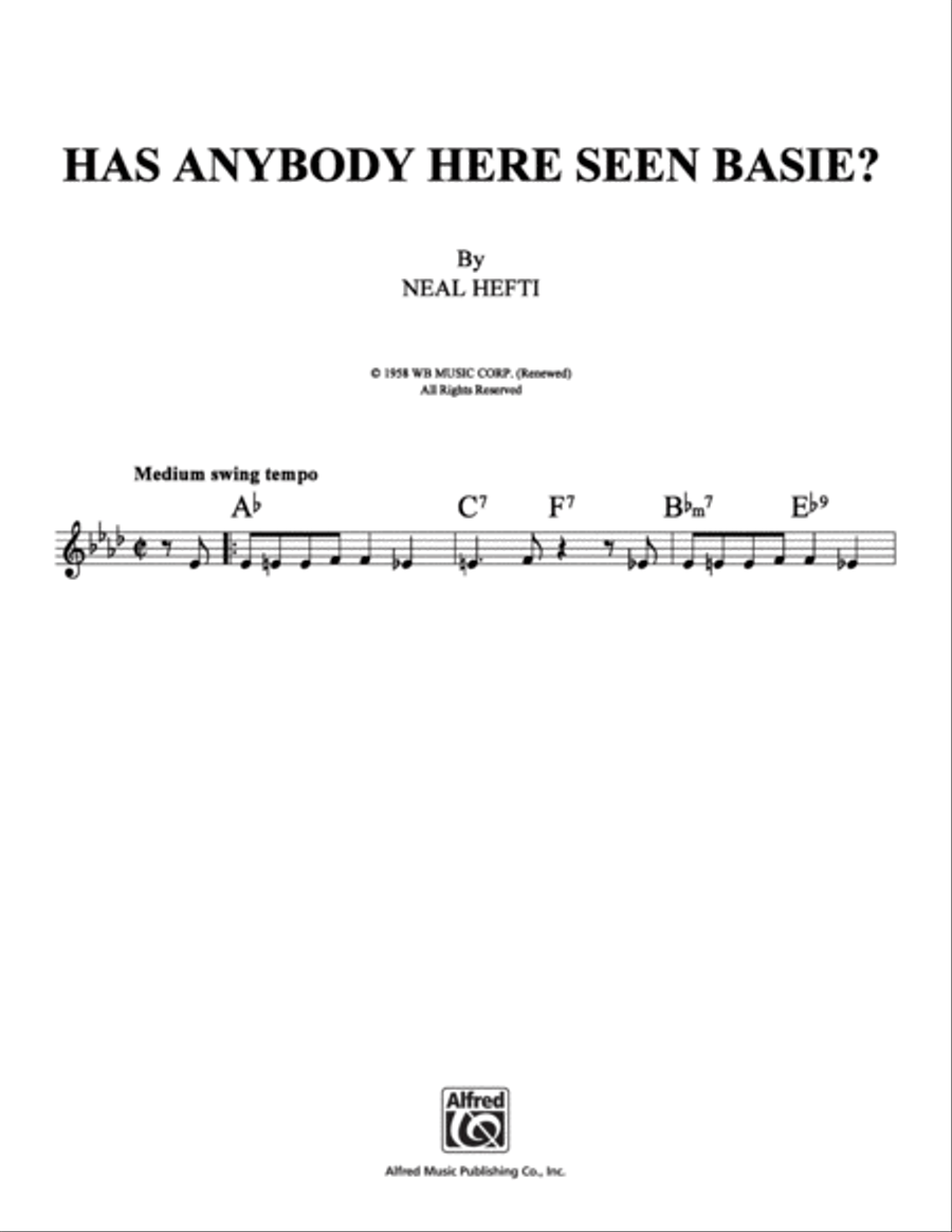 Has Anybody Here Seen Basie? School and Community scores gallery preview page 1