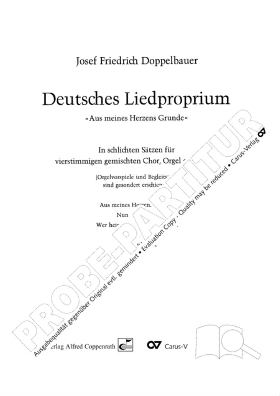 Doppelbauer, Orgelsatze zum Deutschen Liedproprium Choir scores gallery preview page 2