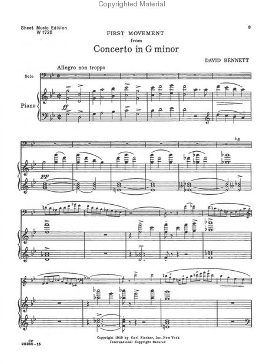 Concerto in G Minor Tenor Saxophone scores gallery preview page 2