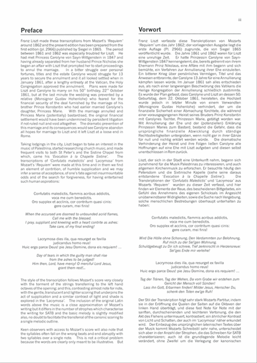Zwei Transkriptionen uber Mozart's Requiem, S.550 Confutatis maledictis Lacrymosa Piano Solo scores gallery preview page 5