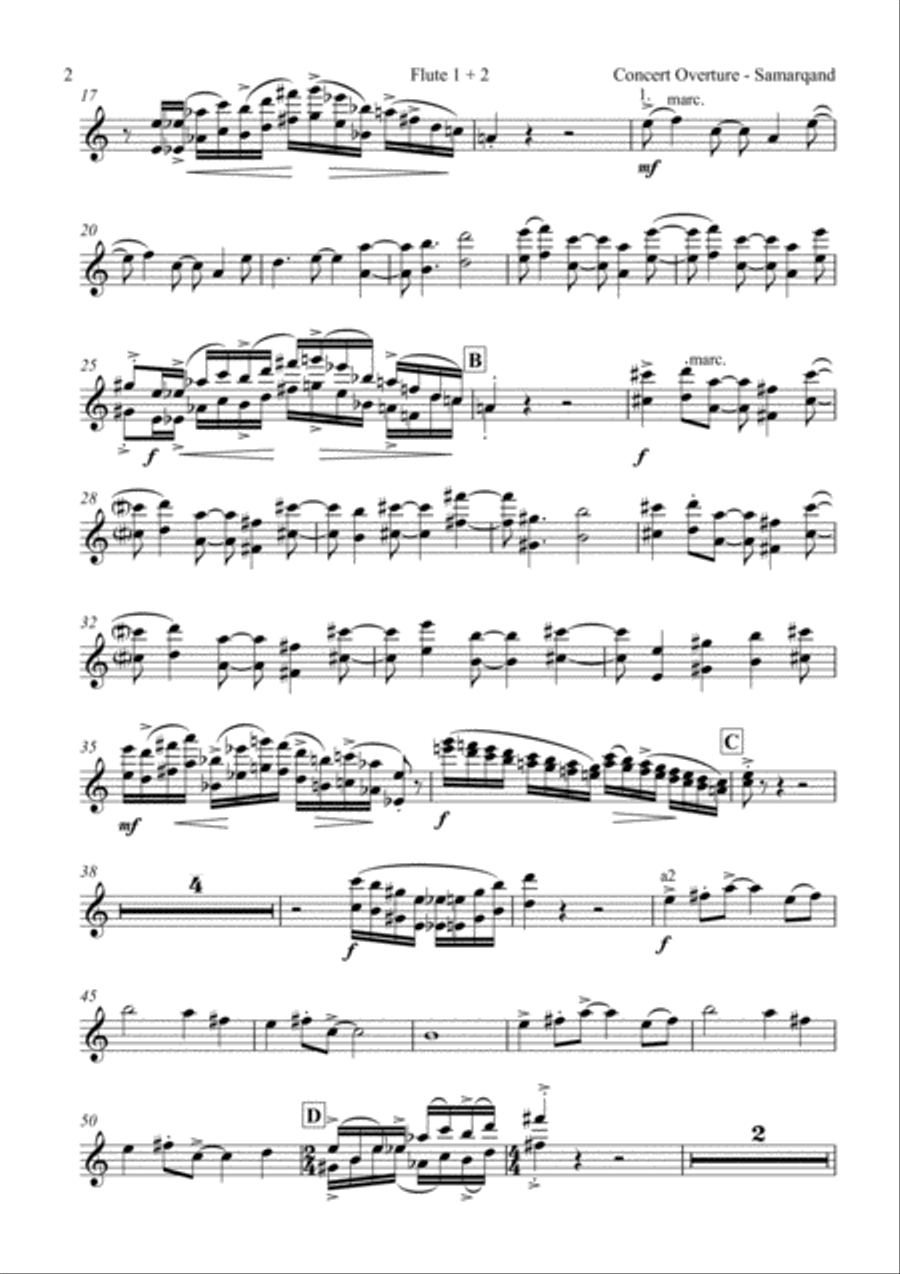 Samarqand Concert Overture instrument parts Concert Band scores gallery preview page 5