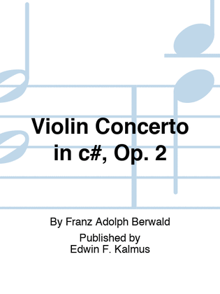 Book cover for Violin Concerto in c#, Op. 2