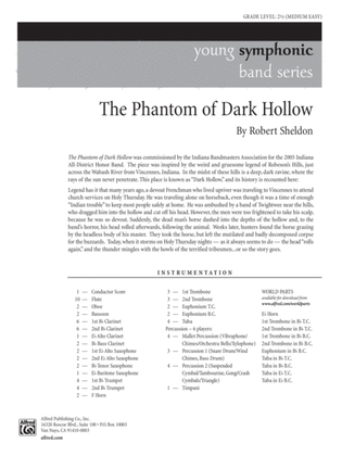 Book cover for The Phantom of Dark Hollow: Score