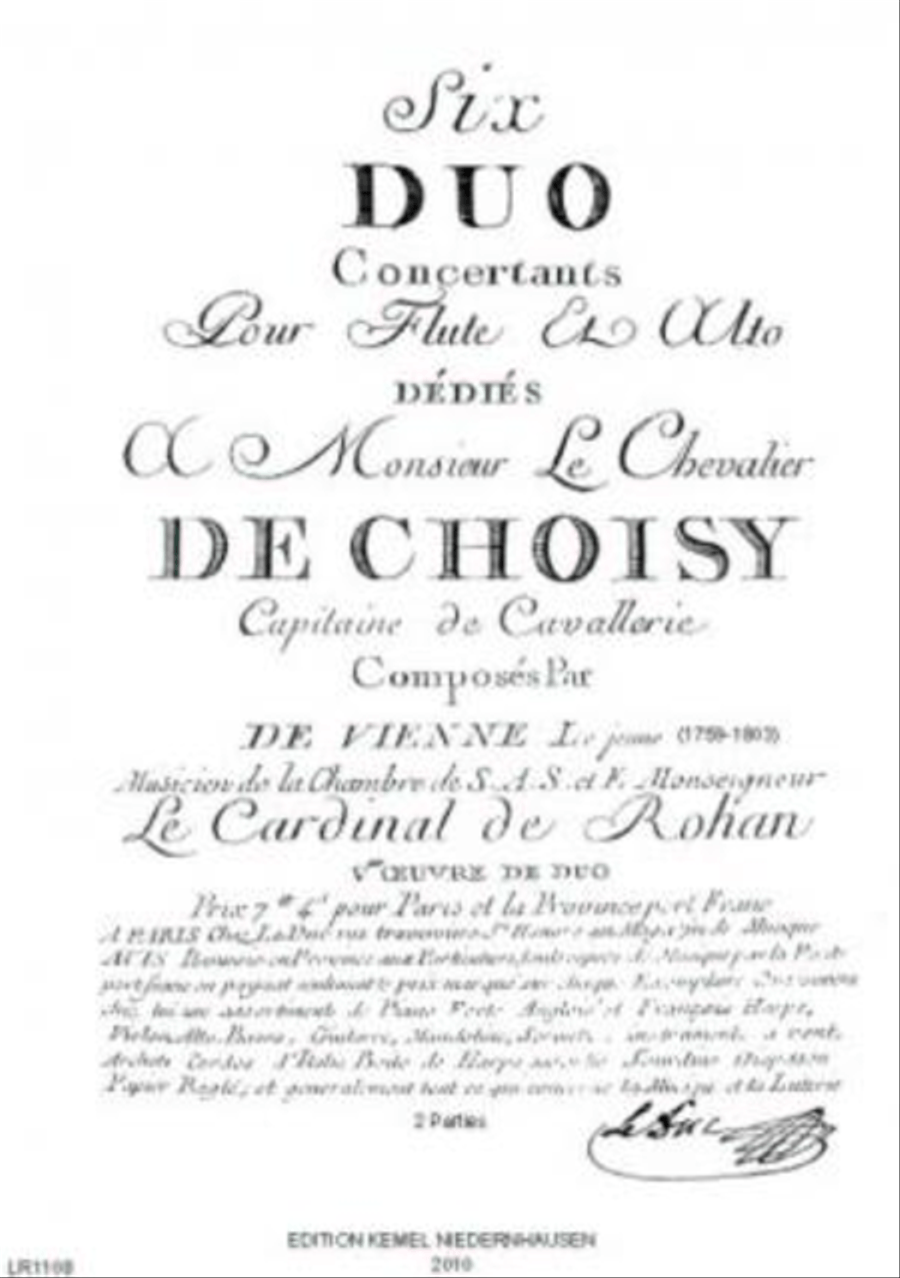 Six duo concertants Flute scores gallery preview page 1