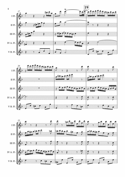 Praeludium BWV 548 (Johann Sebastian Bach) Flute Choir arr. Adrian Wagner image number null
