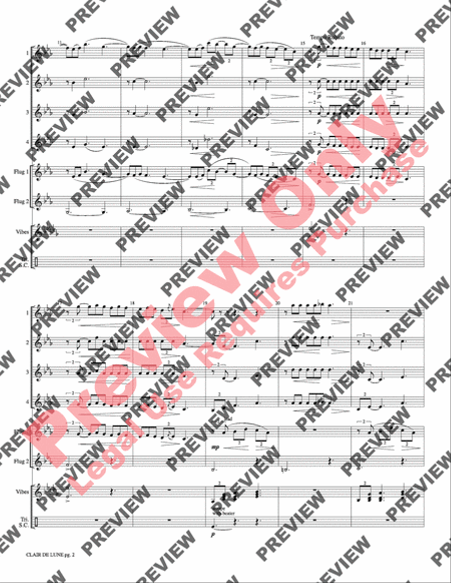 Clair de Lune Small Ensemble scores gallery preview page 4