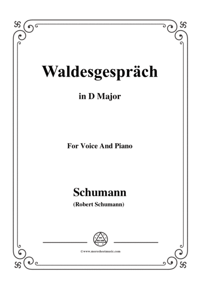 Schumann-Waldcsgespräch,in D Major,for Voice and Piano image number null