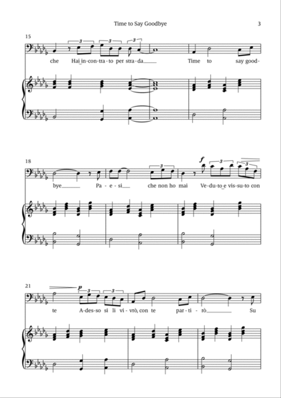 Time To Say Goodbye Voice scores gallery preview page 3