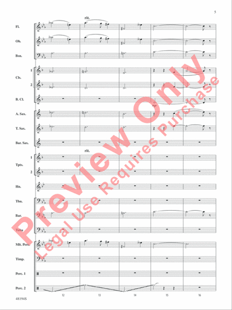 Harry Potter -- Wizards Unite Concert Band scores gallery preview page 6