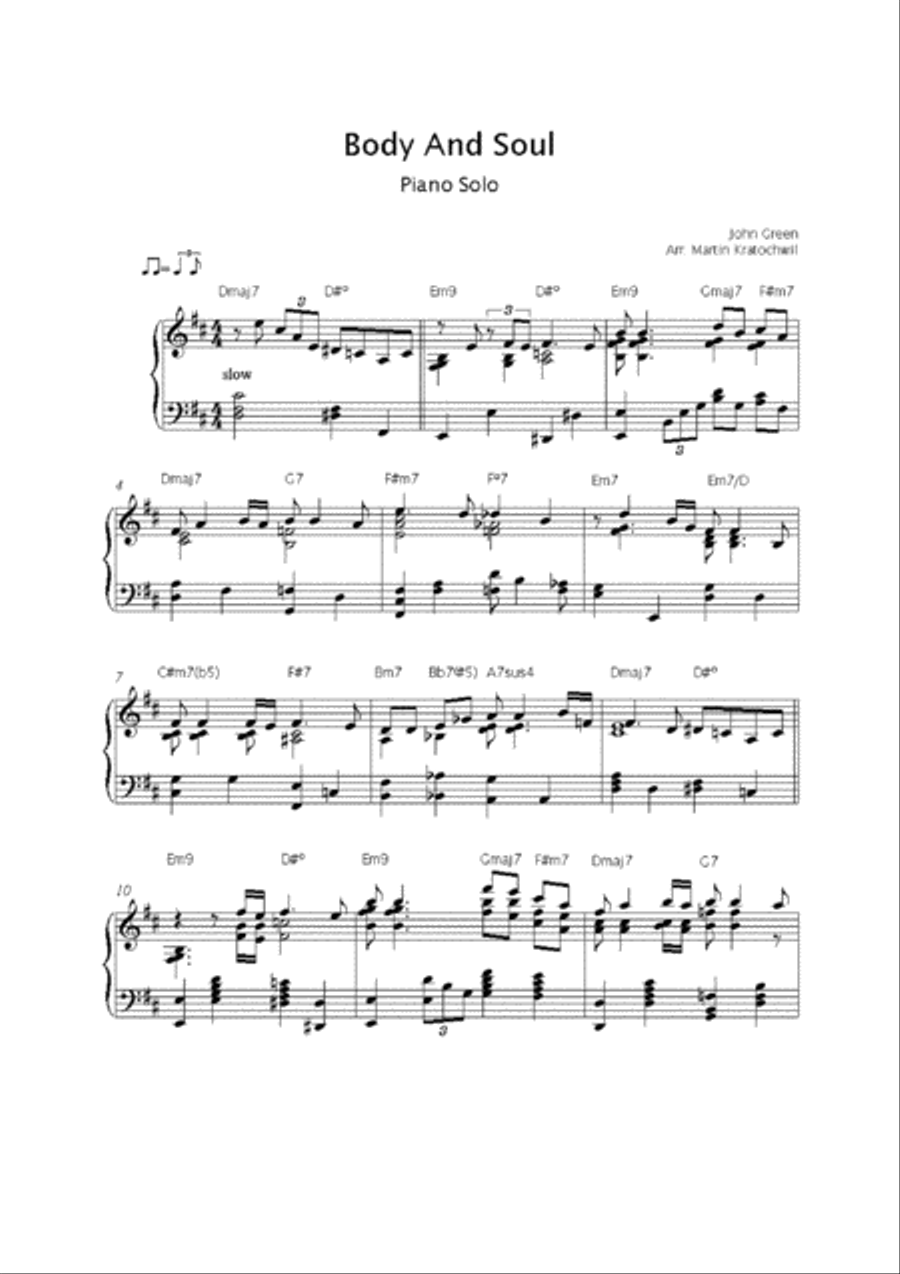 Body And Soul from THREE'S A CROWD Piano Solo scores gallery preview page 2