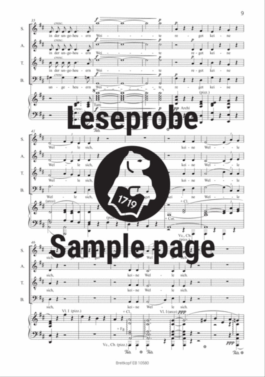 Calm Sea and Prosperous Voyage Op. 112 4-Part scores gallery preview page 4