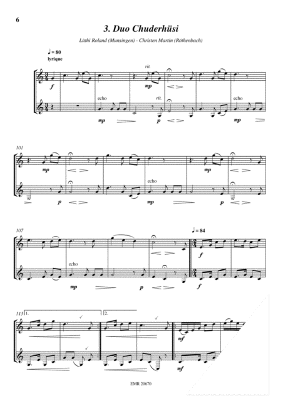 11 Duos Alphorn scores gallery preview page 5