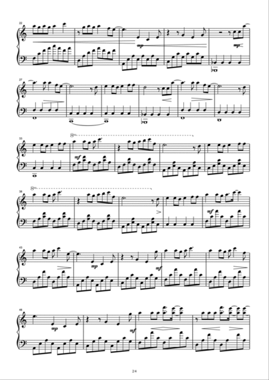 Hear Me Now Hear Me Now Piano Solo scores gallery preview page 2