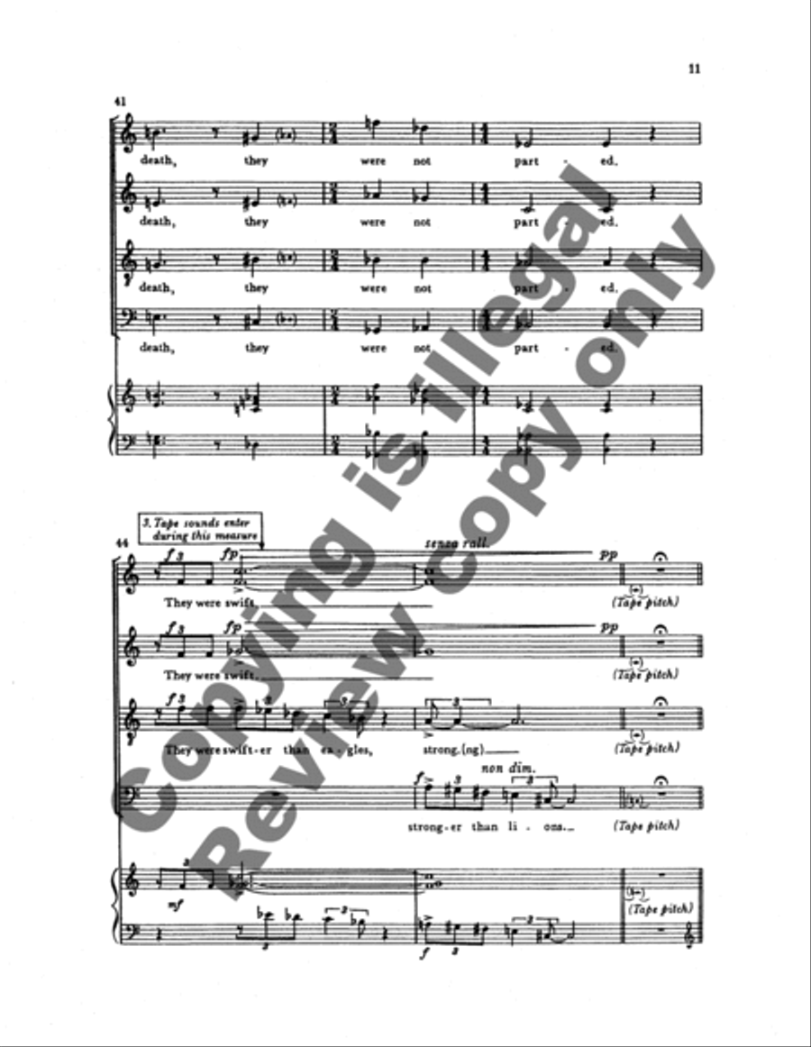 The Lament of David 4-Part scores gallery preview page 14
