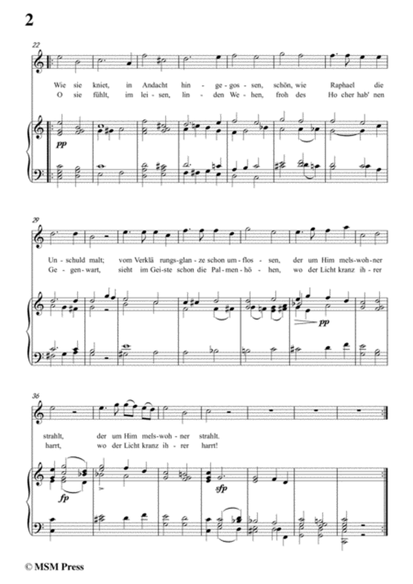 Schubert-Die Betende,in C Major,for Voice&Piano image number null