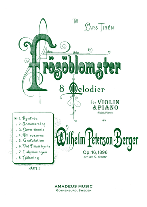 Book cover for Frösöblomster Op. 16 book 1 for violin or flute and piano (complete transcription)