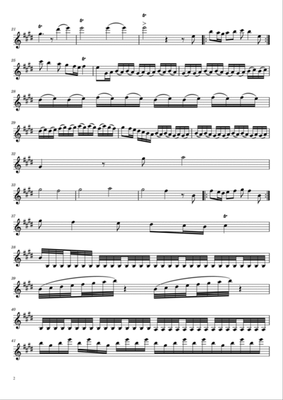 Spring Four seasons - Vivaldi - For Violin Solo Violin Solo scores gallery preview page 2