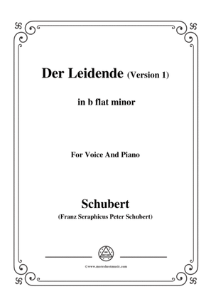 Book cover for Schubert-Der Leidende (The Sufferer,Version 1),D.432,in b flat minor,for Voice&Piano