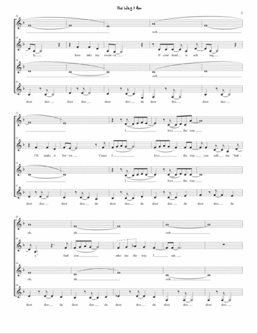 The Way I Am SSAA scores gallery preview page 3