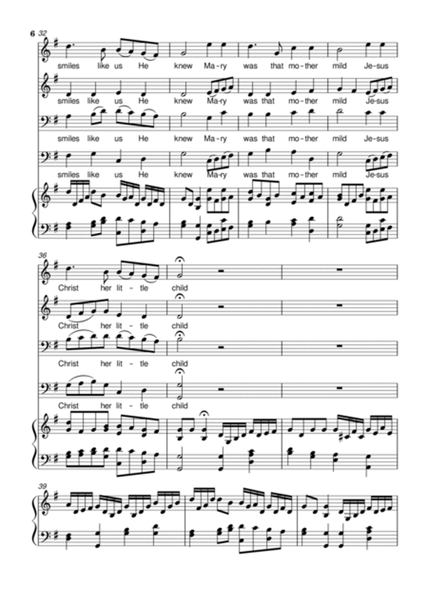 Once in royal David's city - Full Score - Choir SATB - Piano - Arr. Forvergreens Music image number null