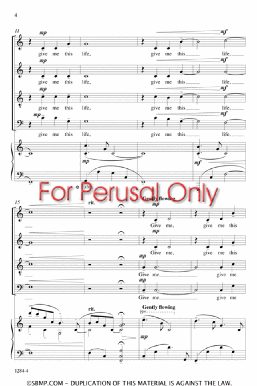 In the Silence - SATB Octavo 4-Part scores gallery preview page 3