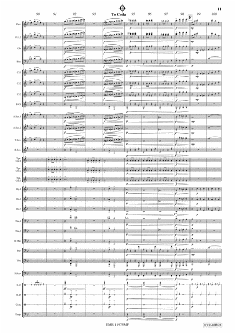 Bullets and Bayonets Concert Band scores gallery preview page 11