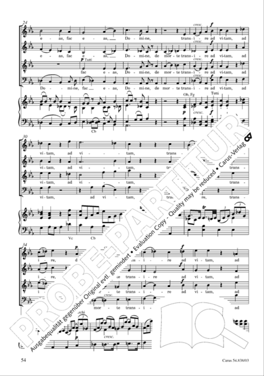 Requiem in B 4-Part scores gallery preview page 59