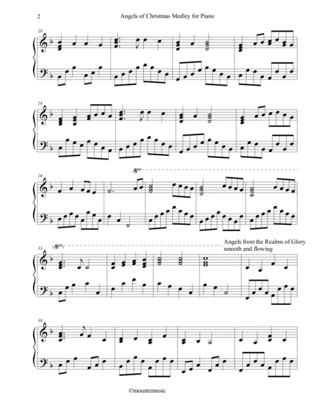 The Angels of Christmas medley for piano image number null