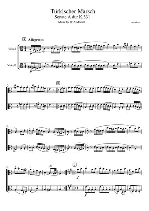 "Turkish March K.331" viola duet / non accompaniment