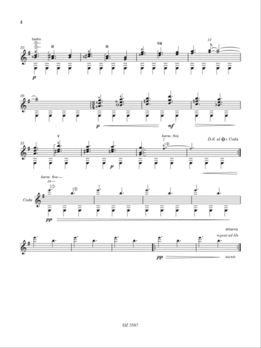 Hommage à Roland Dyens Classical Guitar scores gallery preview page 4