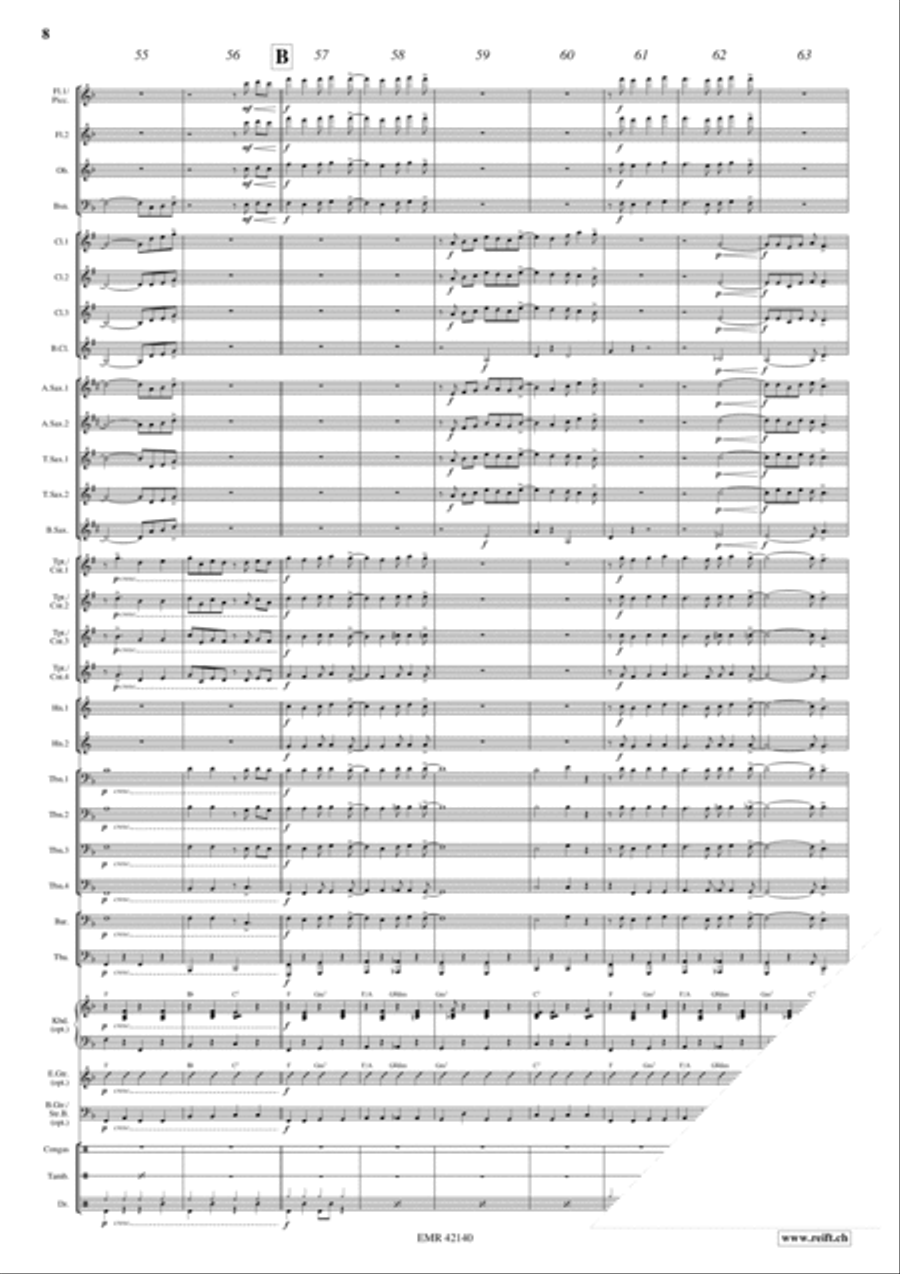 J'aime Paris Au Mois De Mai Concert Band scores gallery preview page 8