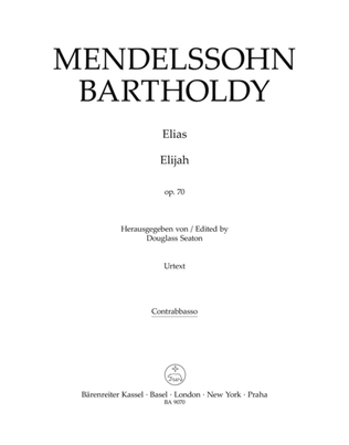 Book cover for Elijah, op. 70
