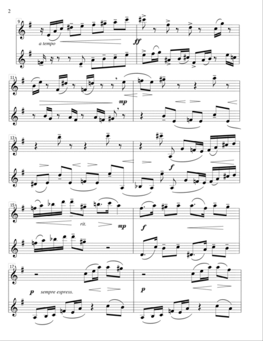 Praeludium - Reger- Violin duet String Duet scores gallery preview page 2