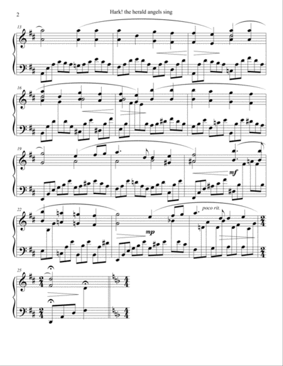 Hark The Herald Hark The Herald Piano Solo scores gallery preview page 2