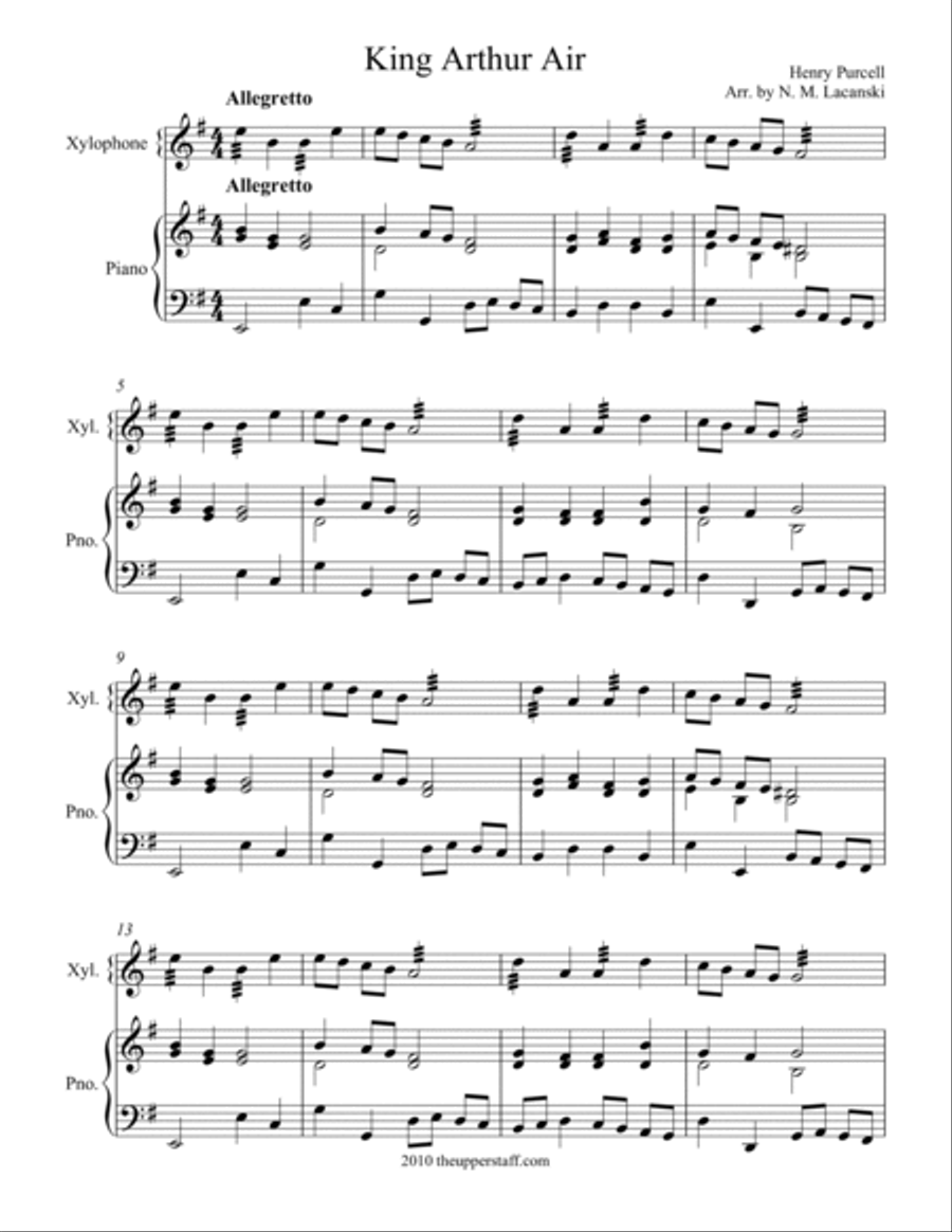King Arthur Air Piano scores gallery preview page 2
