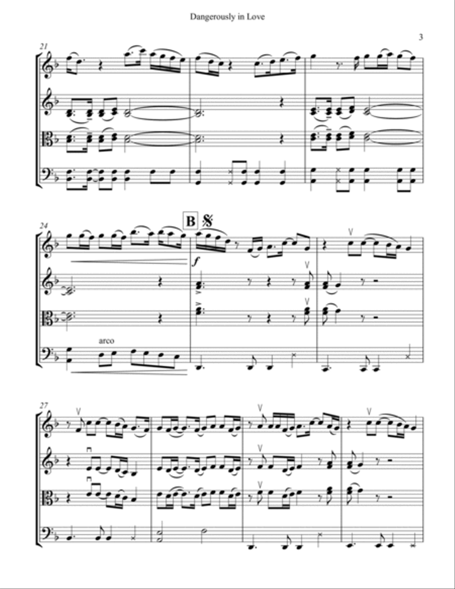 Dangerously In Love String Trio scores gallery preview page 3