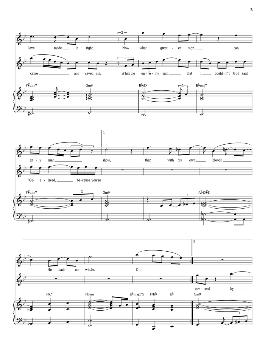 Justified Piano, Vocal scores gallery preview page 3