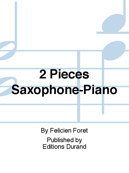 2 Pieces Saxophone-Piano