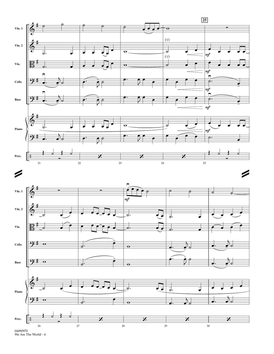 We Are The World - Full Score Orchestra scores gallery preview page 4