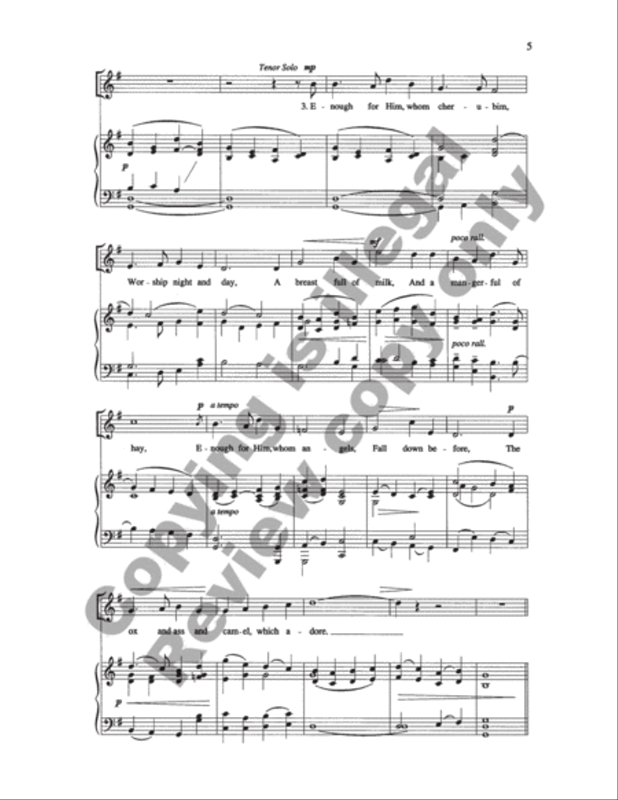 In the Bleak Midwinter 4-Part scores gallery preview page 4