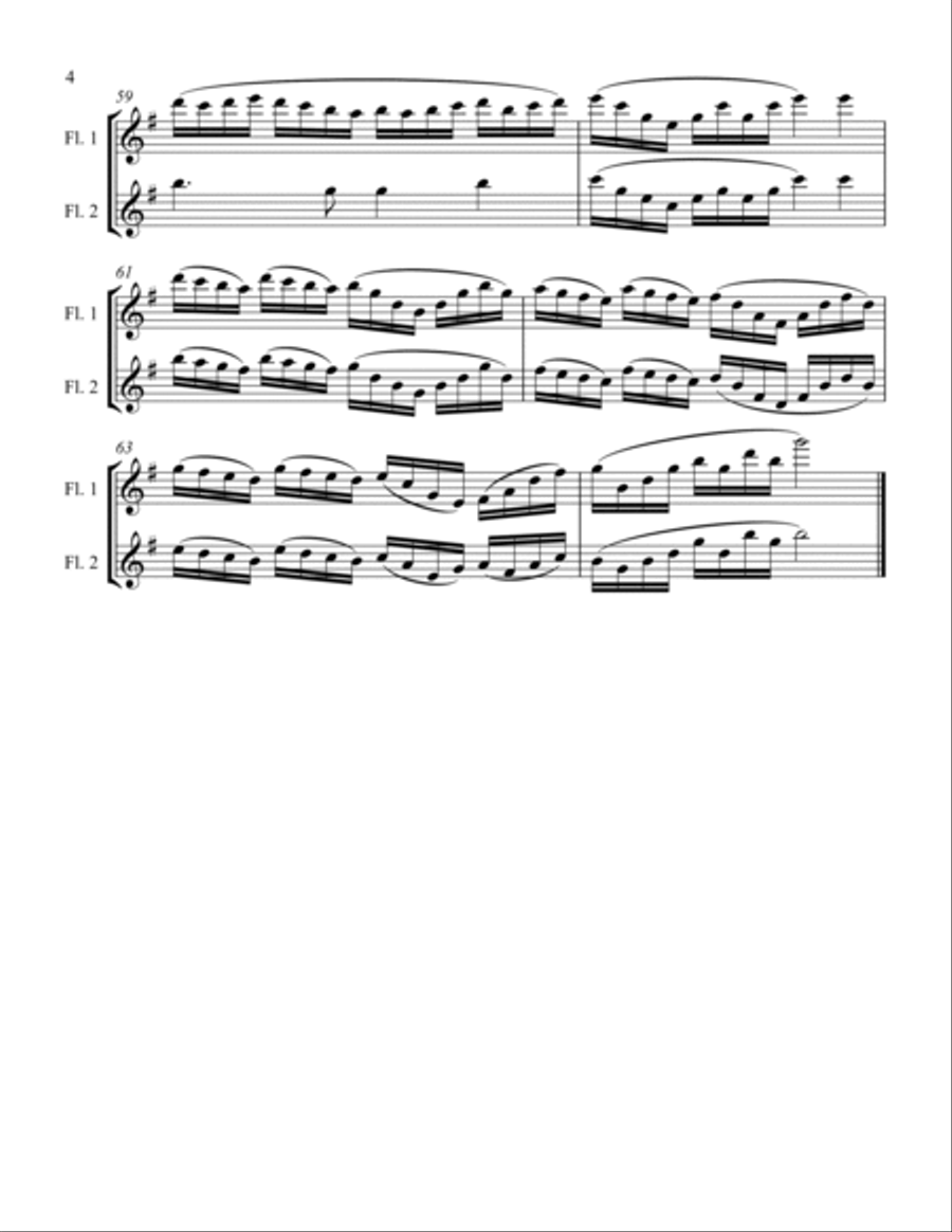 Auld Lang Syne (flute duet) Flute Duet scores gallery preview page 5