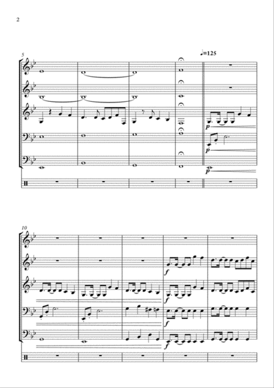 Glad You Came Small Ensemble scores gallery preview page 2